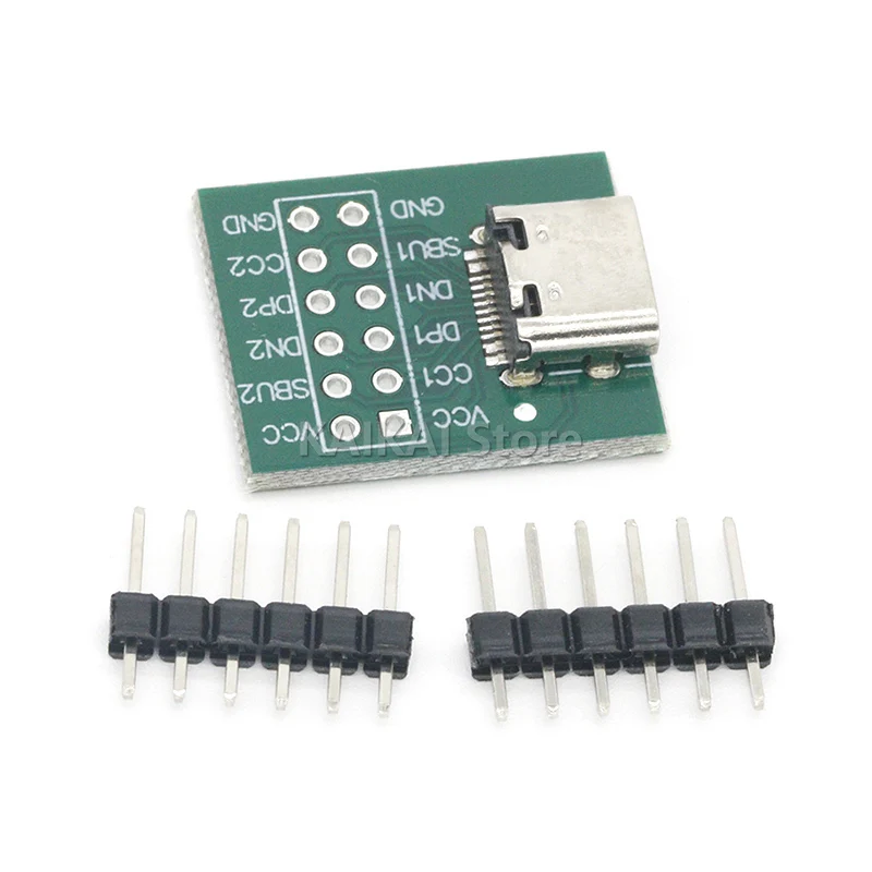 1PCS USB TYPE-C to DIP PCB Connector Pinboard Test Board Solder Female Dip Pin Header Adapter