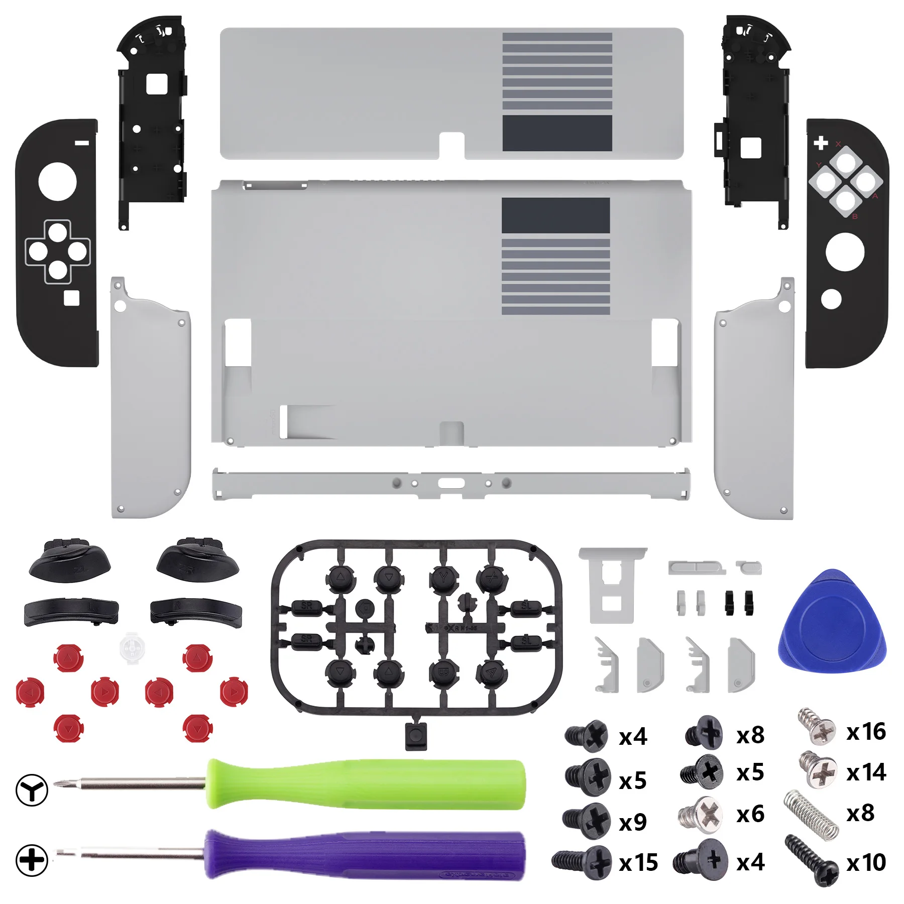 Nintendo Switch用の完全なカスタムシェル,交換用バックプレート