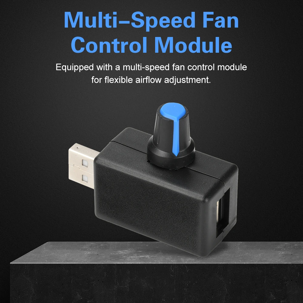 Regolatore di velocità della ventola Mini USB da 5 W Regolatore del flusso d'aria Modulo regolabile multivelocità silenzioso Ingresso DC 4-12 V Uscita DC 2.5-7.5 V