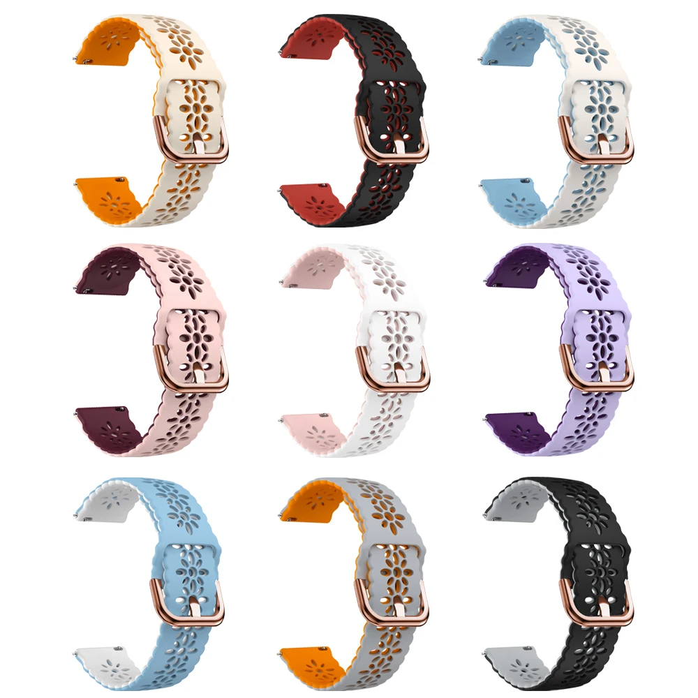 สายนาฬิกาซิลิโคน20มม. สำหรับ Garmin venu/venu 2 plus/venu SQ 2 Music vivoactive 3 Forerunner 245 645 55สายรัดข้อมือกำไล