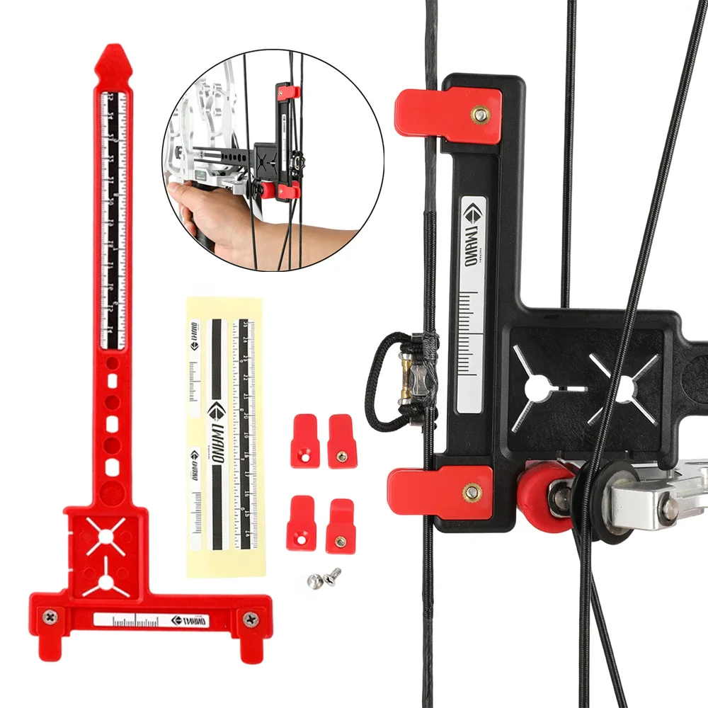 Handheld Archery T-Ruler Lightweight Double Scale Plastic Tool for Calibrating Recurve Bow Brace Height Daily Practice