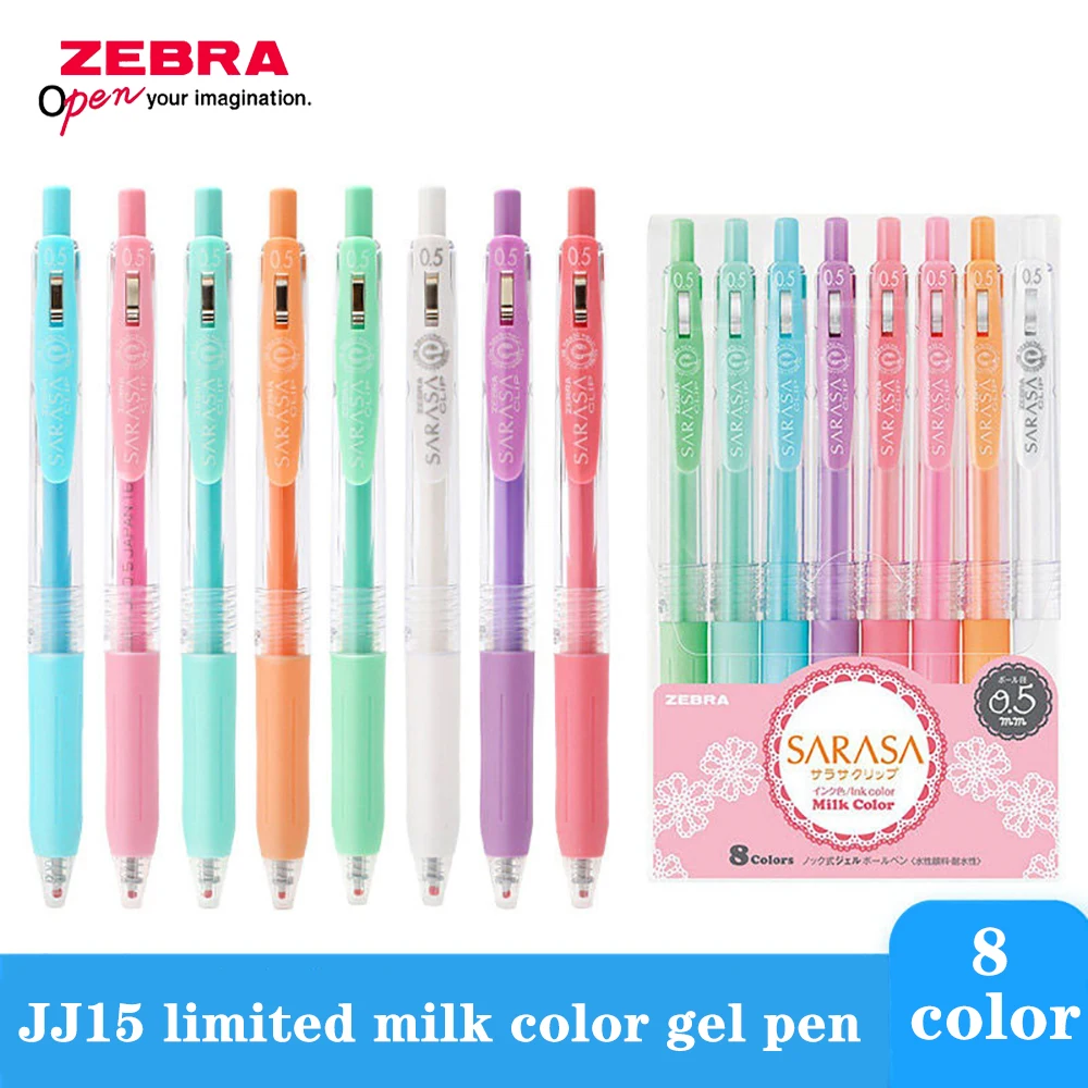 Japonia Zebra długopis z żelowym wkładem SARASA Milk Color Press śliczny zestaw długopisów żelowych konto ręczne specjalna słodkia materiały stacjonarne JJ15-MK 0.5mm