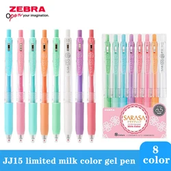 Japan Zebra Gel Ink Pen SARASA Milk Color Press Cute Gel Pens Set Hand Account Special Cute Stationary Supplies JJ15-MK 0.5mm
