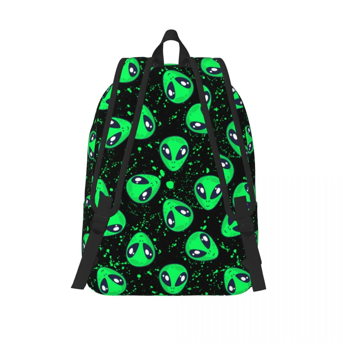 Zielony obcy plecak do przedszkola uczeń szkoły podstawowej kosmici UFO Bookbag boyboy Girl Kids Canvas Daypack Gift