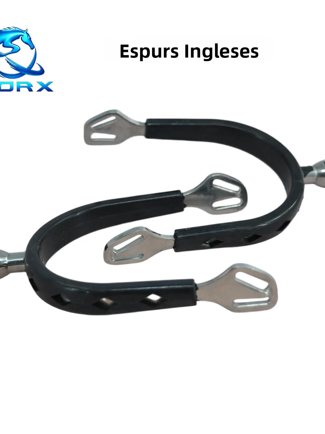 british-style-spur-brass-ball-bearing-rubber-coated-stainless-steel-material-craft-fitness-riding-equipment-spurs