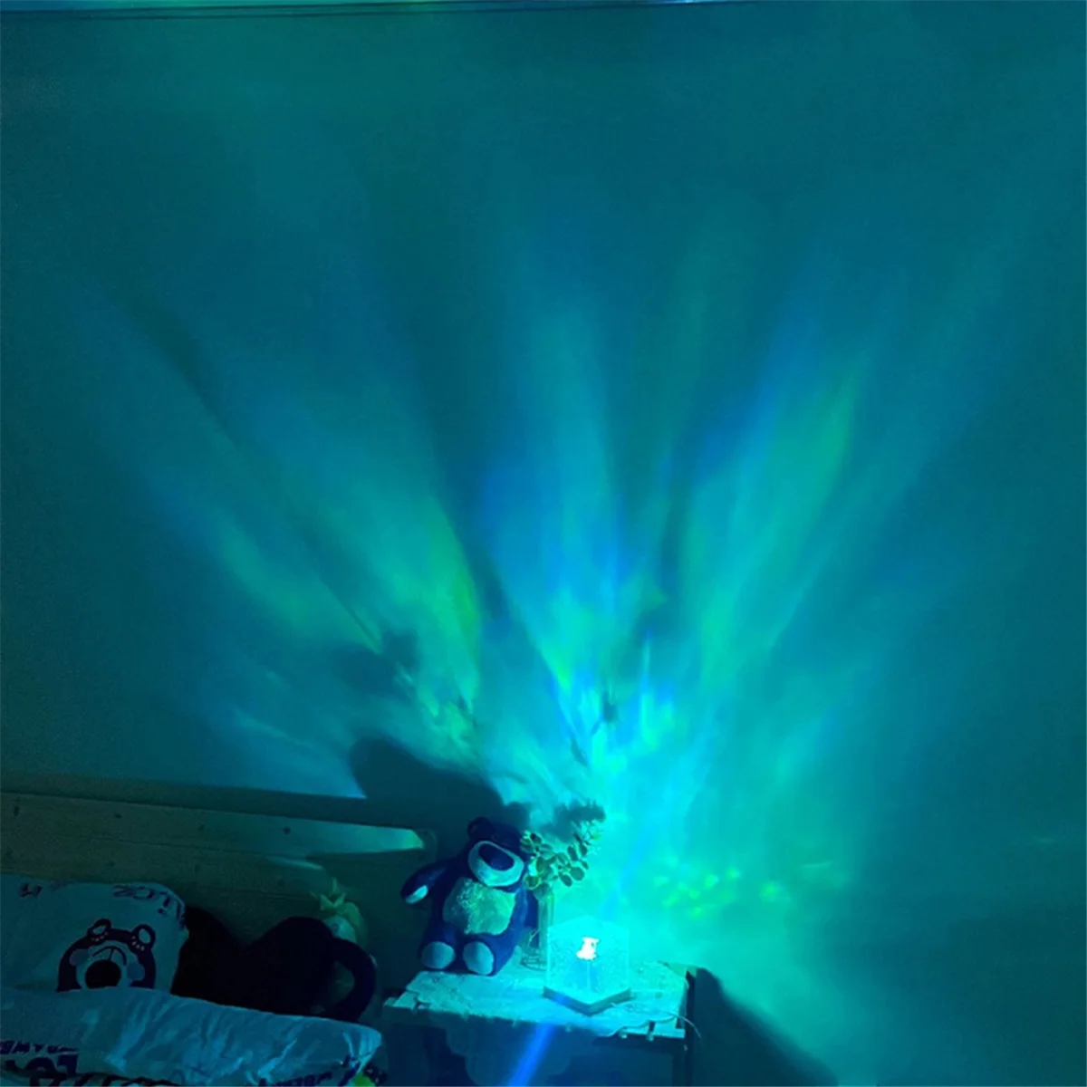 

3D Dynamic Water Ripple Projector Lamp 16-Color Crystal Night Light with Remote Control for Bedroom, Living Room Study