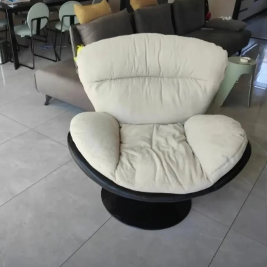 Modern Scandinavian Reclining Leisure Chair Solid Wood Frame Comfortable Eco-Friendly Durable Lounge Seat Bedroom Villa