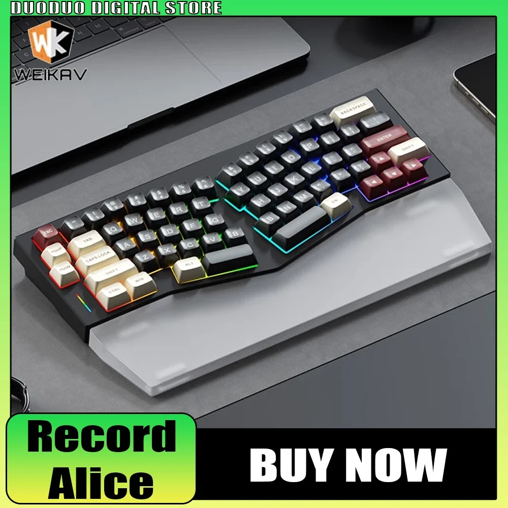 Weikav Record Alice Palm Rest Wrist Support Acrylic Hand Support Hand Rest Hand Protect Customized Keyboard Pc Gamer Accessories