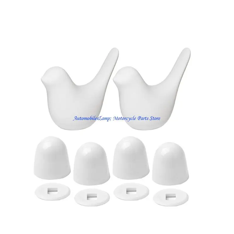 

H7BD Ceramic ABS Bird Shaped Toilet Bolt Caps Motorhome Bathroom necessary Rust Proof Cover Easy Fit Design Enhances Bat