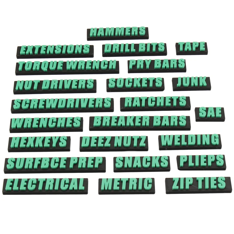 

AD23-3D Magnetic Tool Box Labels, 23PCS Reusable Toolbox Drawer Tags Organizing Stickers, Quick-Identifying Drawers