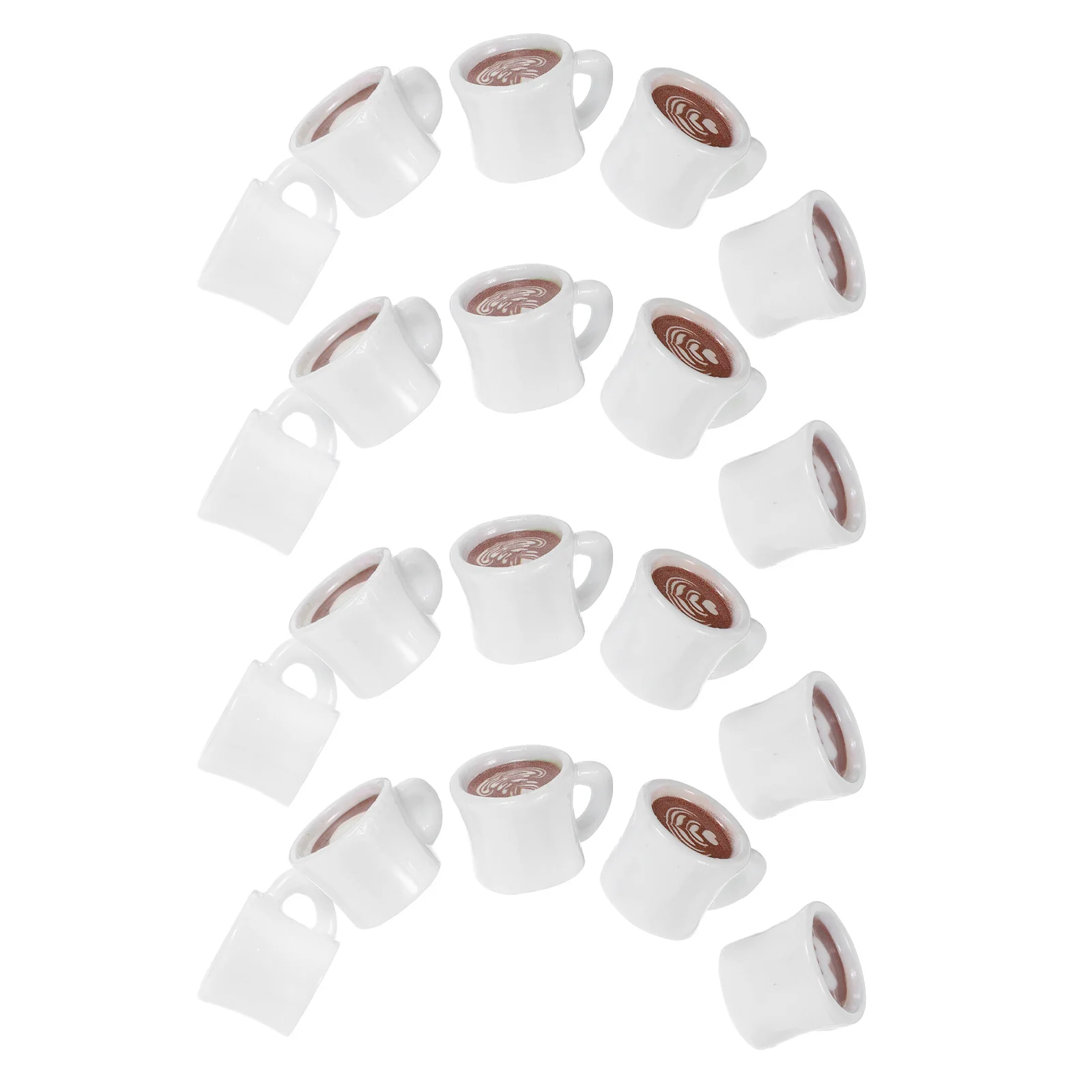 

25Pcs Creative 3D Coffee Cup Ornaments Resin Supplies for Coffee Themed Decor Miniature Collection Mug Charms Resin Supplies