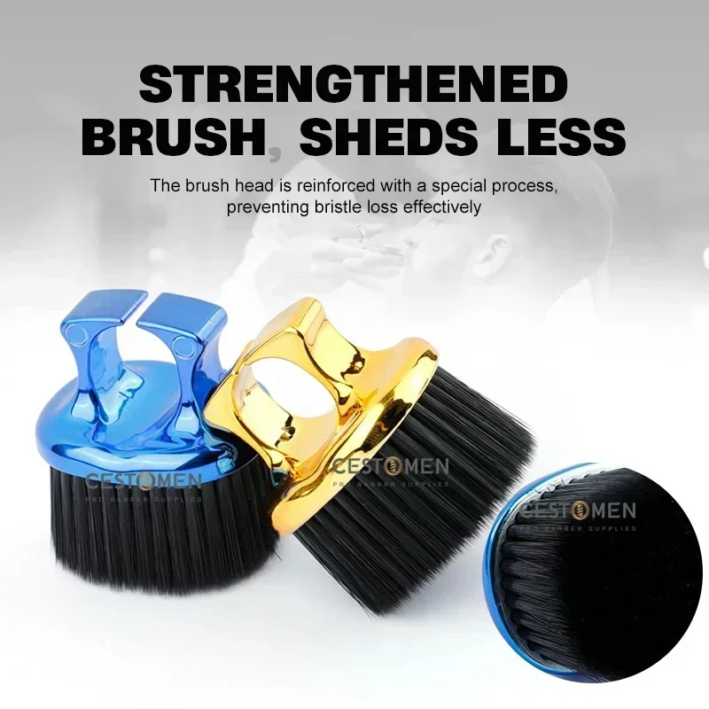 미니 플레이팅 핑거 링 수염 면도 브러시, 미용실 목 먼지털이 제모 브러시, 얼굴 청소 헤어 브러시, 신제품
