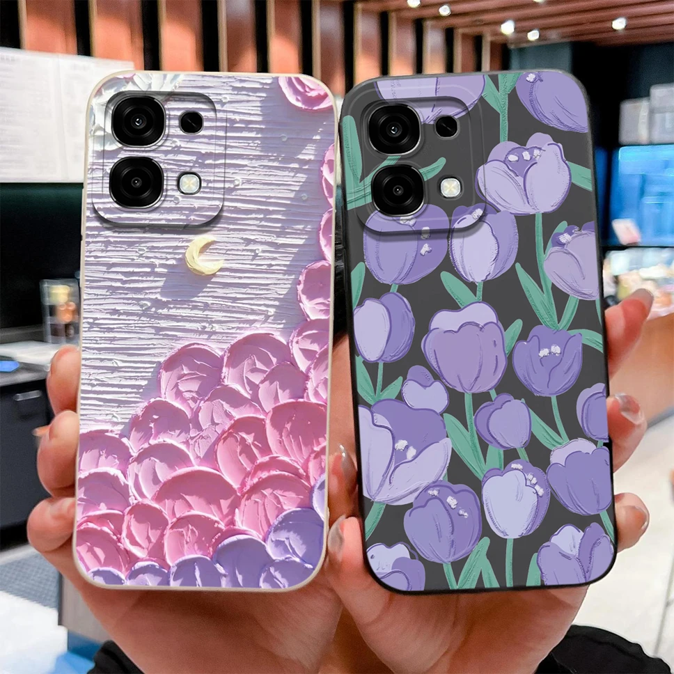 ل ممن لهم A6 برو 4G 5G جراب هاتف لطيف أرنب الزهور لينة السلس السائل سيليكون الغطاء الواقي ل ممن لهم A 6 قذيفة خفيفة الوزن #5