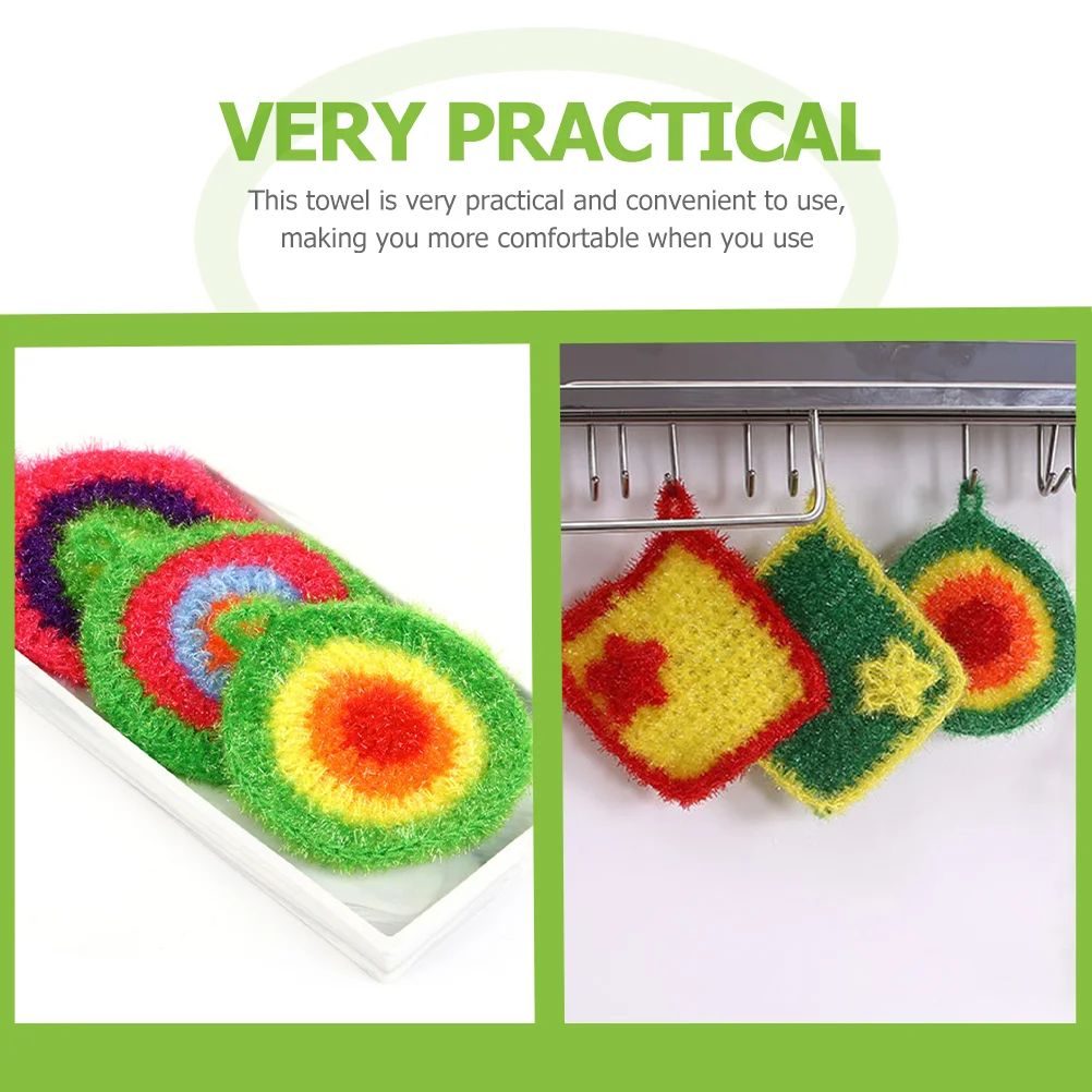 Hanging Cleaning Cloths Thick Dishcloths Cutlery Washing Rags Water Absorbent Towels Convenient Sponges