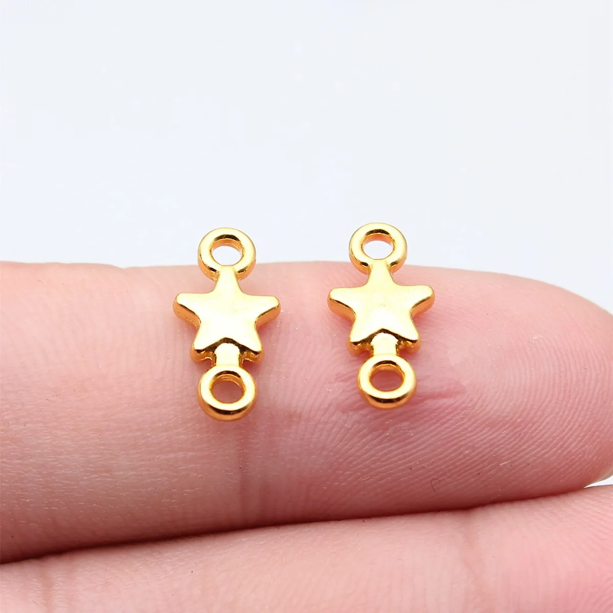 WYSIWYG 40pcs 15x7mm 6 Colors Antique Gold Color Antique Silver Color Antique Bronze Star Connector Handmade Charm