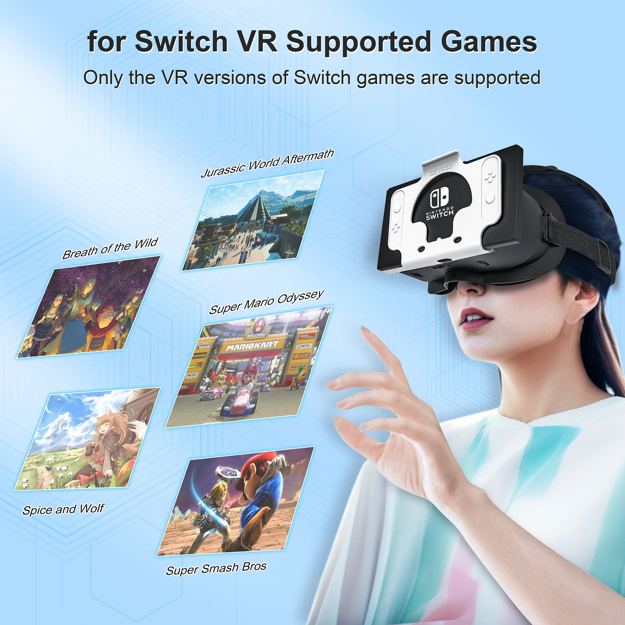 NS VR Headset for Nintendo Switch OLED Model/Nintendo Switch 3D VR (Virtual Reality) Glasses Switch VR Labo Goggles Headset