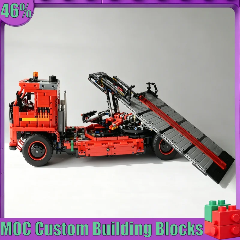 NEW 3788 PCS MOC Flatbed Rotator Tilt Truck Model Custom Puzzle DIY Creative Assembly Educational Toy Collection Display Gifts