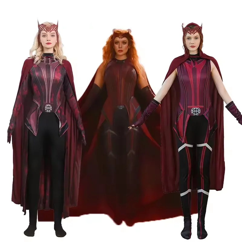 Gothic Fantasy Witch Full Outfit for Women, Complete Costume with Cloak, Pants & Headwear, Halloween Carnival Easter Roleplay Su