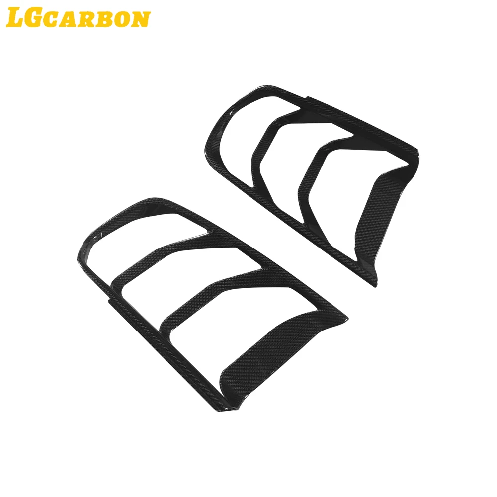 LGcarbon Carbon Fiber Tail Light Trim Rear Lamp Frame Case Cover For Ford Mustang 2014-2021 Car Rear Bumper Decoration