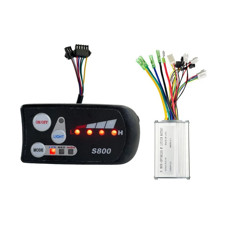 Electric Vehicle 36V48V Brushless Motor 6 Tubes 15A Intelligent Controller LED-S800 Instrument Accessories