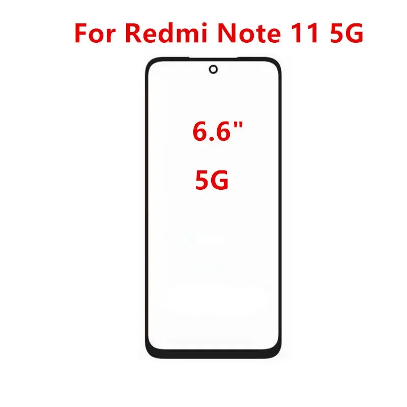 Outer Screen For Xiaomi Redmi Note 11 Pro 4G 5G 11E SE 11R 11T Front Touch Panel LCD Display Glass Cover Repair Parts + OCA