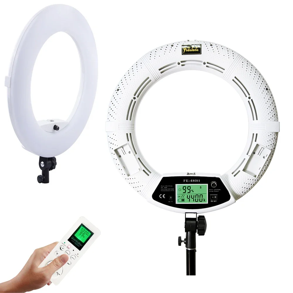 

18inch Led Ring Light Perfessional Yidoblo FE480 Photo Studio Video Lamp 45cm Photographic Lighting Bi-color 96W For Makeup Vlog