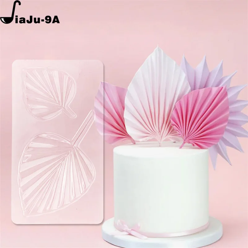 PET Mold for Palm Leaves Chocolate Flower Rose Flower Petal Veiner Silicone Mould Sugar Fondant Clay Mold Cake Decorating Tool