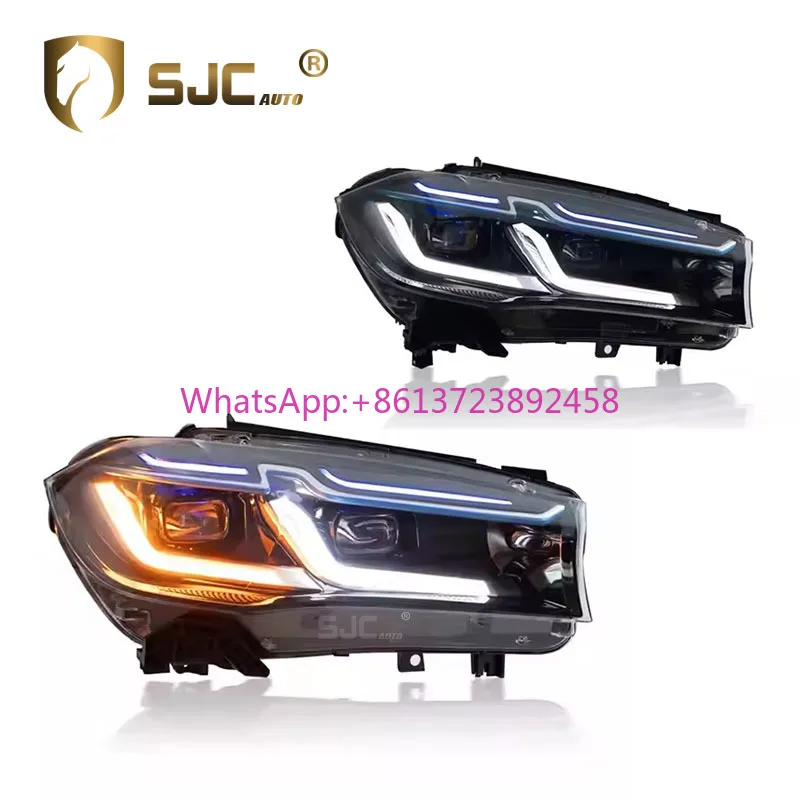

New LED Headlight for BMW X5 F15 2014-2019 LED Headlights Assembly Upgrade M5 Double Lens Daytime Running Light Turn Signal