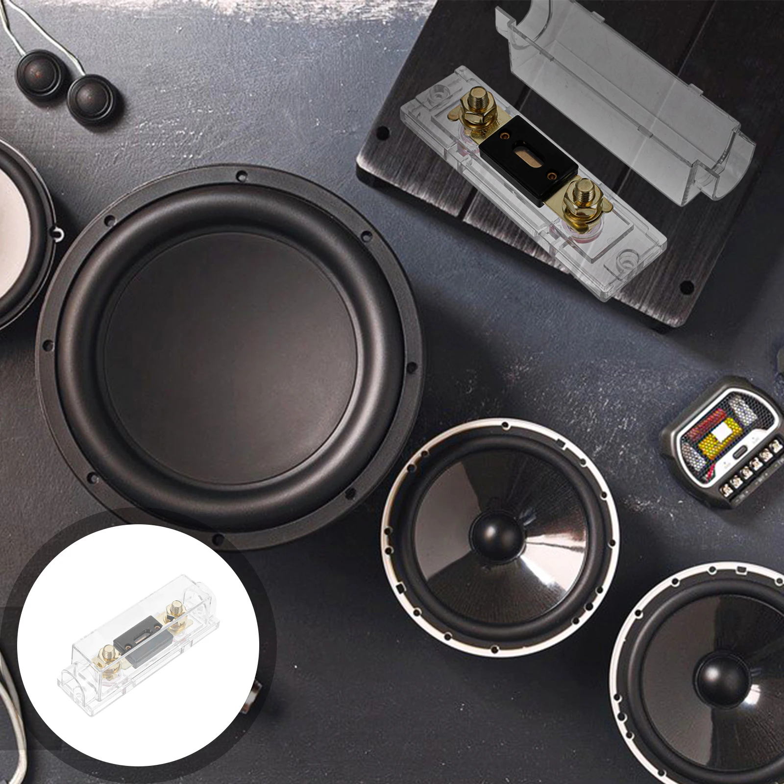 

Car Audio Fuse Holder 300A Anl with Clear Cover for High Current Applications Auto Distribution Block Anl Fuse Holder