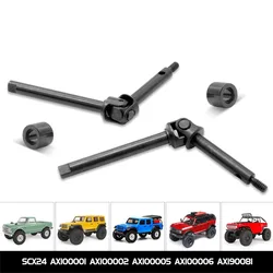 Esilun 2Pcs Steel Front Axle Drive Shaft CVD Set for Axial SCX24 C10/JLU/Bronco/Gladiator/Deadbolt Upgrades Parts (+4mm)