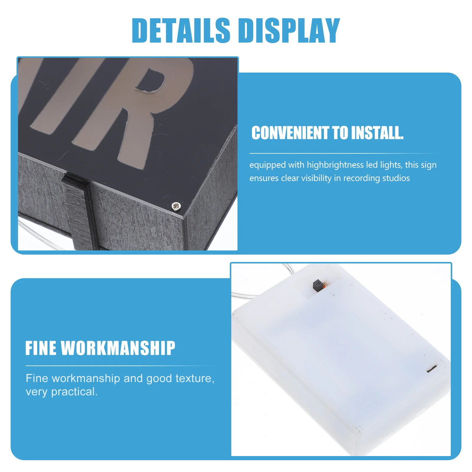 على الهواء LED تسجيل سطوع عالية غرفة الاستوديو الجدار ضوء تسجيل مؤشر المكونات جدار جبل ضوء علامة الزخرفية