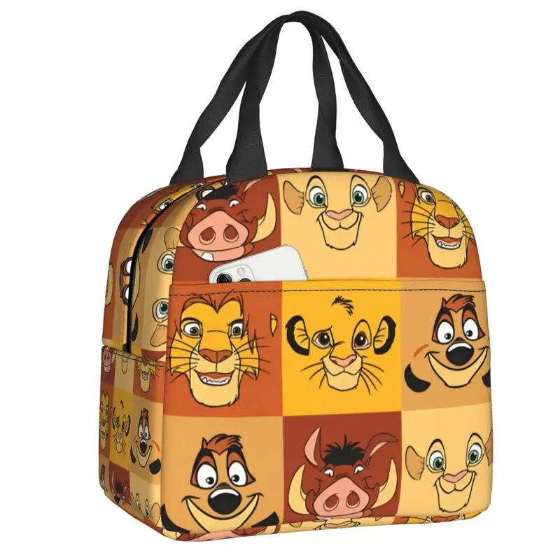

Custom Retro The Lion King Film Insulated Lunch Bags for Women Retro Simba Cartoon Resuable Thermal Cooler Food Lunch Box School