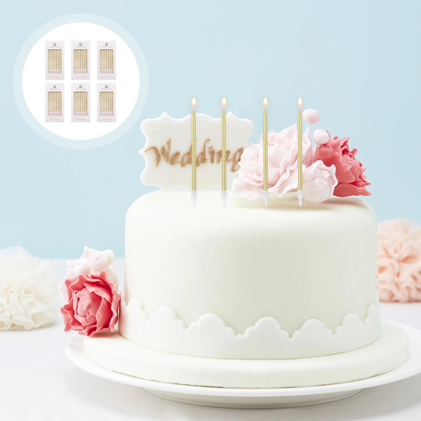 36 Pcs Birthday Creative Candles Cake Long Celebration Paraffin Wedding Warm Atmosphere