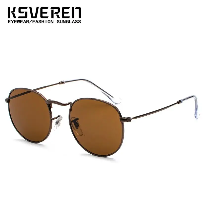 Metal Round Tinted Myopia Lens Sun Glasses Men Classic Prescription Glasses Negative Diopter Outdoor Shade Sunglasses -0.5 -1.0