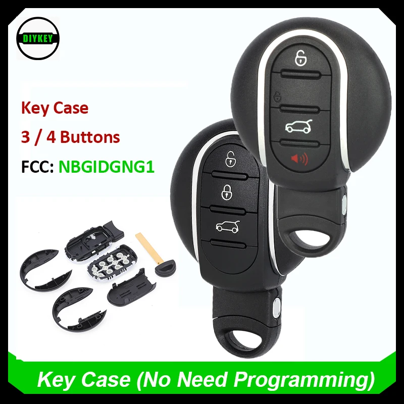 

Кнопка DIYKEY 2013 для BMW MINI cooper 2019-9367411, умный дистанционный ключ, брелок с внутренним ключом, FCC ID: NBGIDGNG1,-01