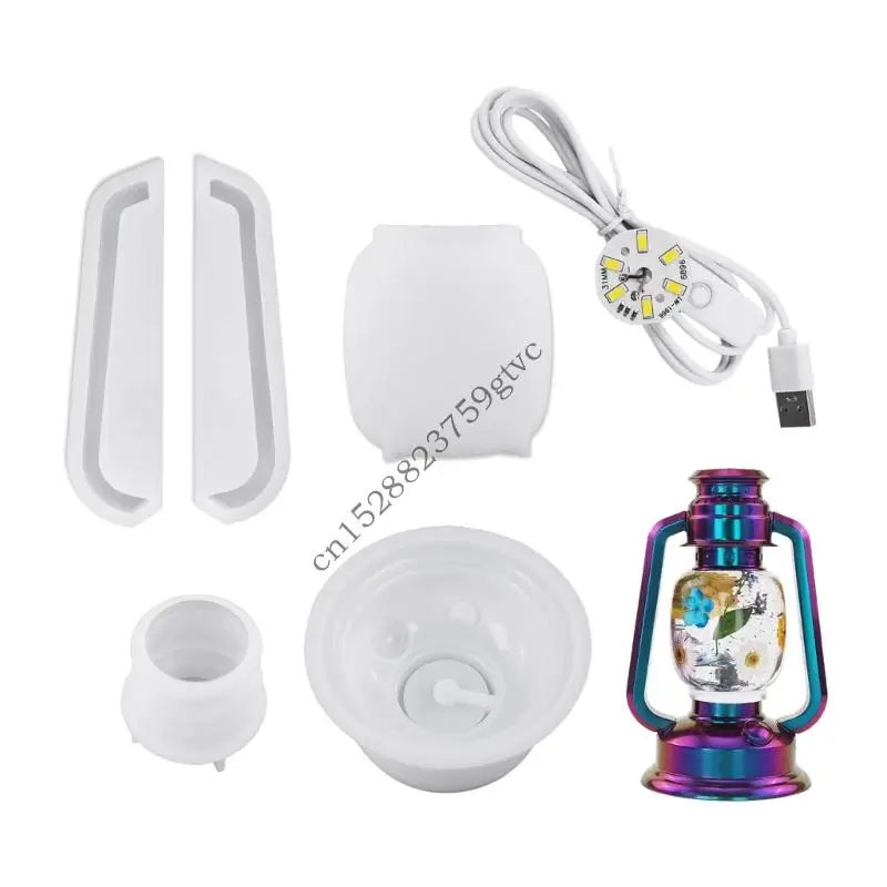 

D0UF Crystal Epoxy Mold Set Resin Table Lamps Moulds Reusable Silicone Moulds