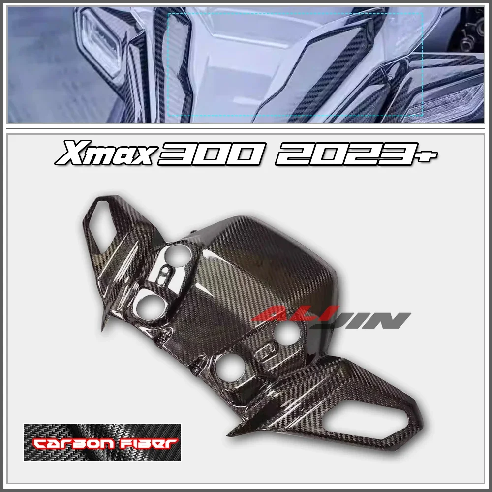 100% Carbon fiber Motorcycle Front Fairing Winglet Wing Frame Cover Turning Sign Light Protector For YAMAHA Xmax 300  2023+ 2024