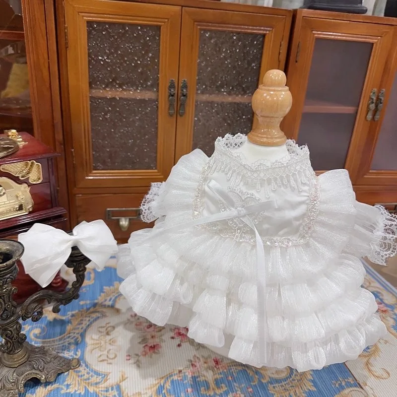 20cm 면 인형 옷, 10mm 인형 드레스 50cm-55cm 리본 인형 스커트 무료 배송