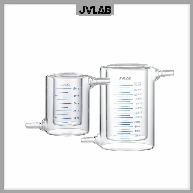 Laboratory Jacketed Beaker Double Borosilicate Glass Beaker 50 100 150 250 300 400 500 1000ml Chemistry Lab Glassware