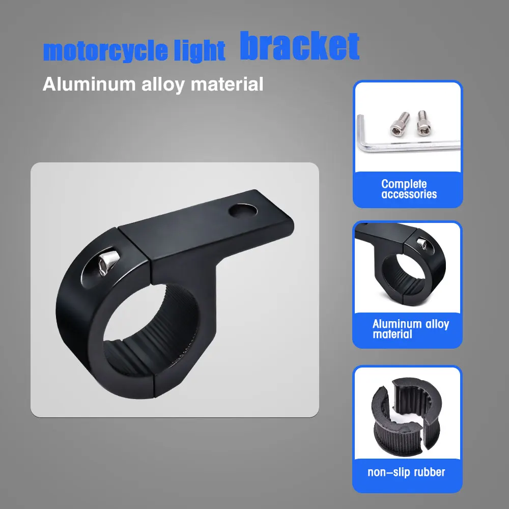 tube clamp mounting bracket Pince éponge universelle pour moto, lumière LED auxiliaire, kit de montage pour MOT, accessoires de montage