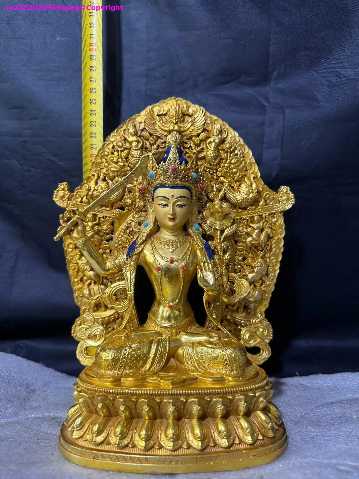 Special Offer Various Buddhist statue Holy tara buddha statue multiple copper buddha family Temple lama monk Altar worship 26cm