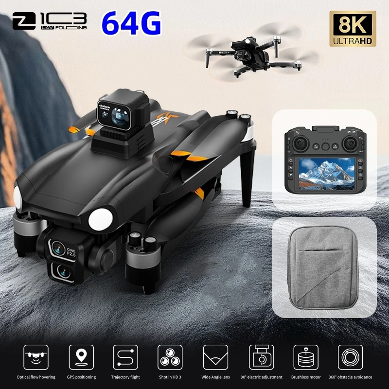 

Drone 8K Professional GPS HD Camera Drones 5G WIFI FPV Video 4k UAV 5.9 inch large screen remote control RC Dron Z103 PRO MAX