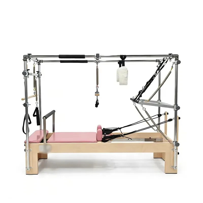 Equipo de Pilates Profesional de la Fábrica YTYIN Dezhou, Reformer de Pilates 3 en 1 de Madera de Arce, Portátil y Resistente, para Yoga