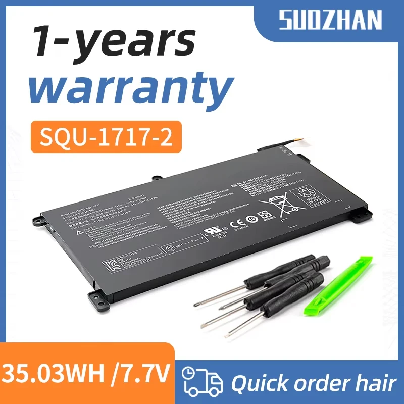 SUOZHAN-Аккумулятор для ноутбука, портативный для Hasee Thor KINGBOOK U65A QL9S04 SQU-1717, 7,7 В, 4550 мАч, 35,03 Втч