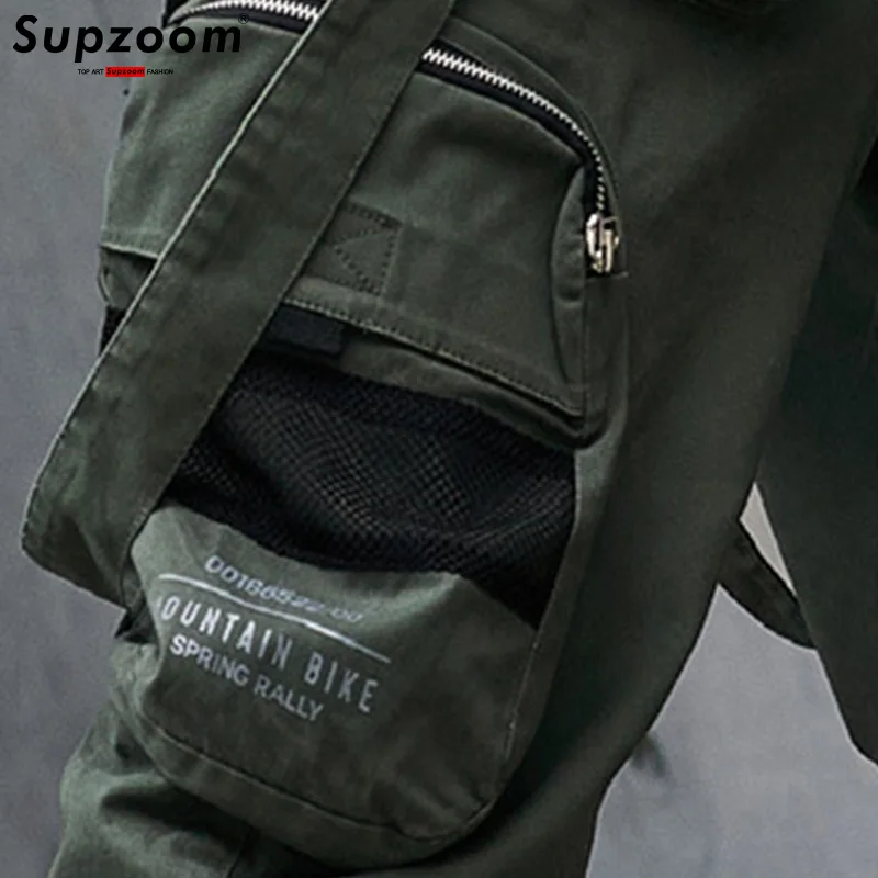Supzoom 新着ホットトップファッションルーズコットンポケット販売ブランドオーバーオールマルチバッグハイストリートカジュアルカーゴパンツ