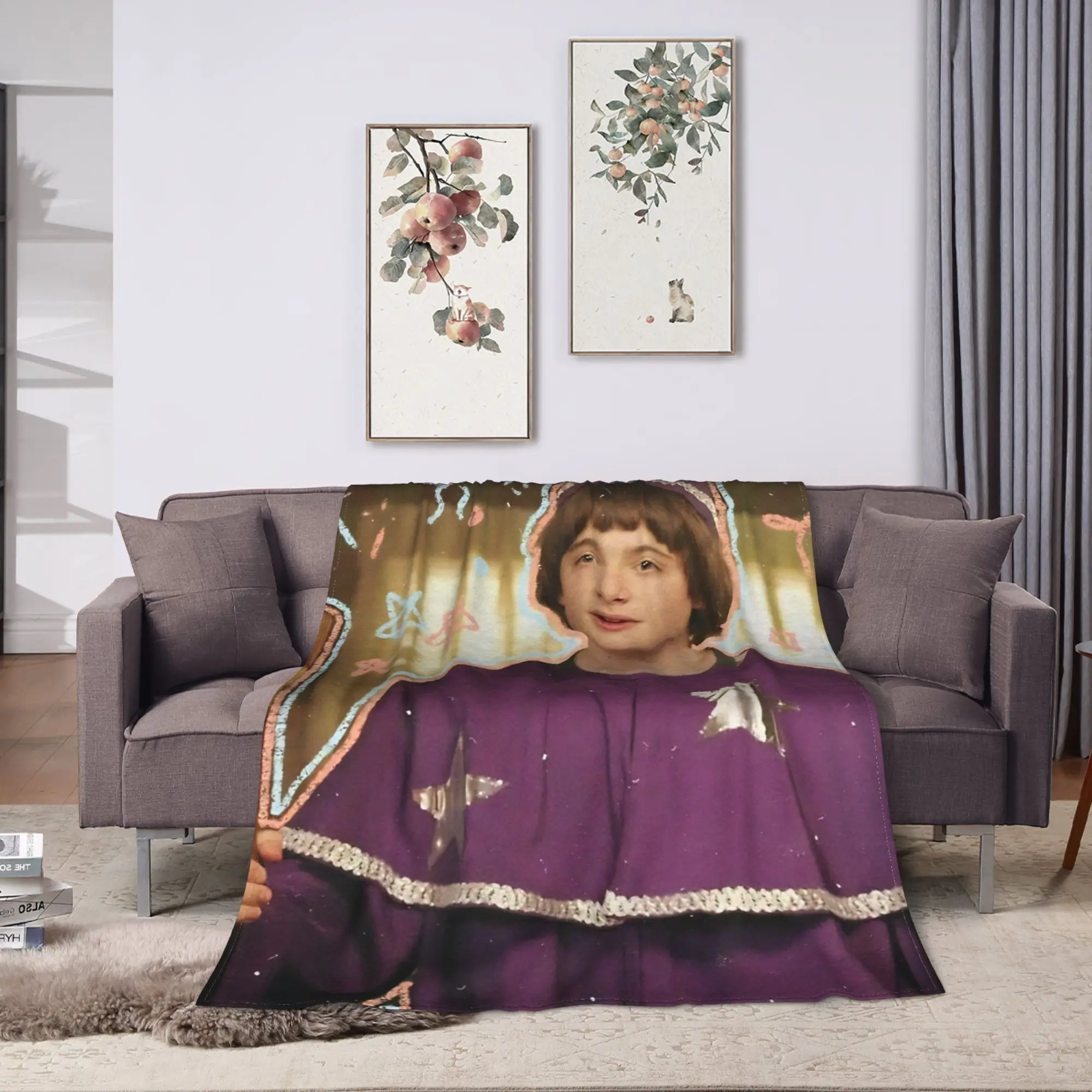 Will byers Horror TV Warm Comfy Blanket For Bedroom  Graphic Throw Blanket Autumn Camping Flannel Bedspread