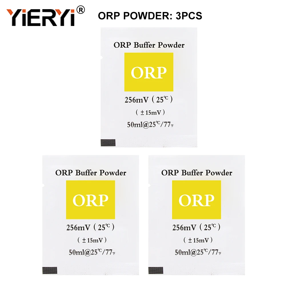 Imagem -04 - Yieryi-orp Calibração pó Tampão Orp Tester Fluido de Calibração Redox 10 Pcs