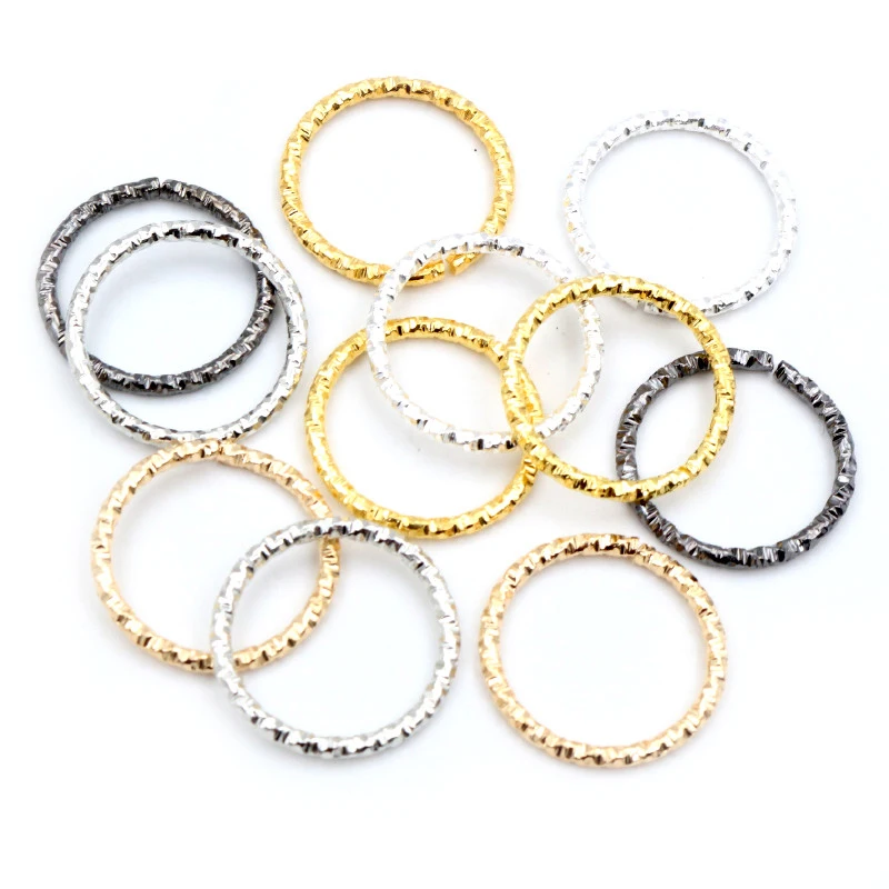 50-100pcs/lot 8 10 15 18 20mm 5-Colors Jump Rings Round Twisted Split Connectors For Diy Jewelry Finding Making Supplies