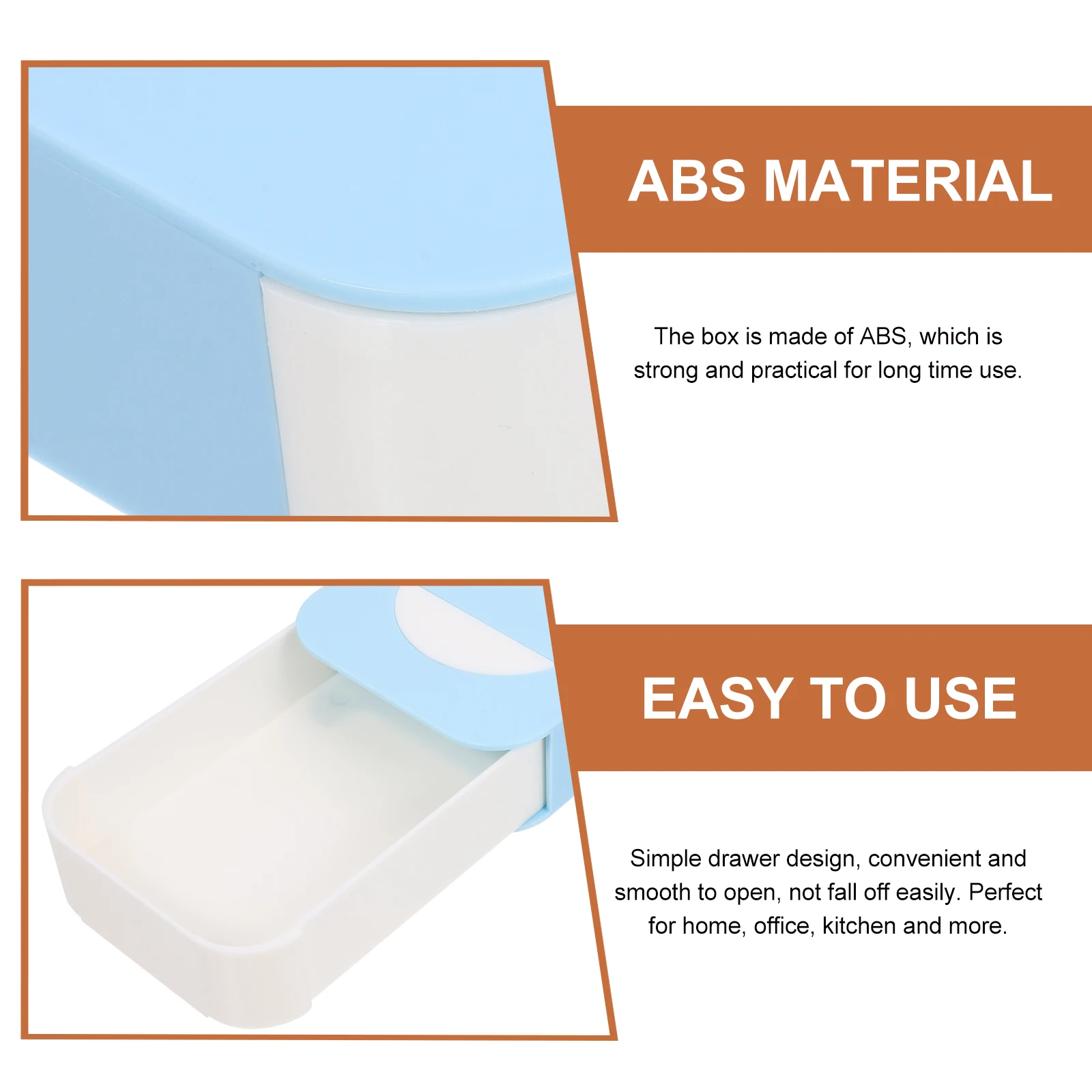 Under Desk Drawer Organizer Large Capacity Hidden Storage Box For Stationery Cosmetics Tools Abs Desktop Shelf Holder