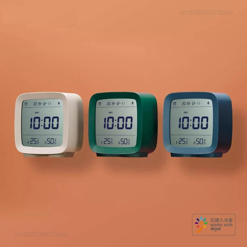 Imagem -06 - Xiaomi-novo Despertador Bluetooth Qingping Controle Inteligente Temperatura Exibição de Umidade Tela Lcd Luz Noturna Mijia App